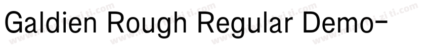 Galdien Rough Regular Demo字体转换